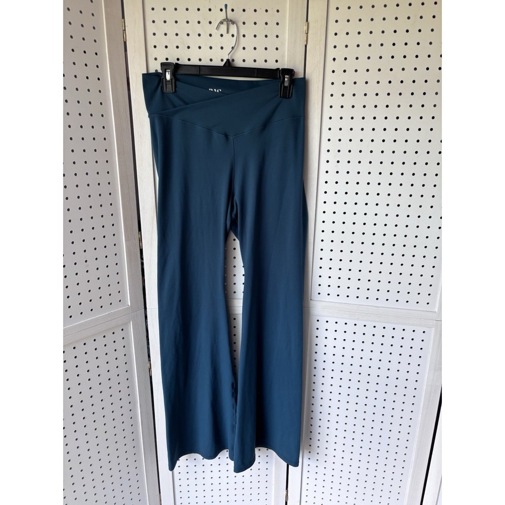 Pac 1980 Pacsun Cross Waist Flare Legging Yoga Active Teal Women's Lg